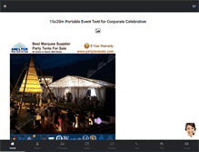 Tablet Screenshot of partytentsale.com
